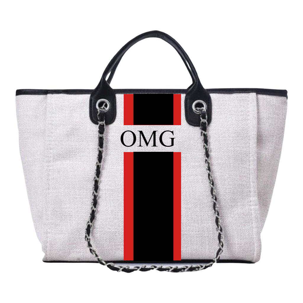 OMG Tote - White Medium - Oh My Gift LLC